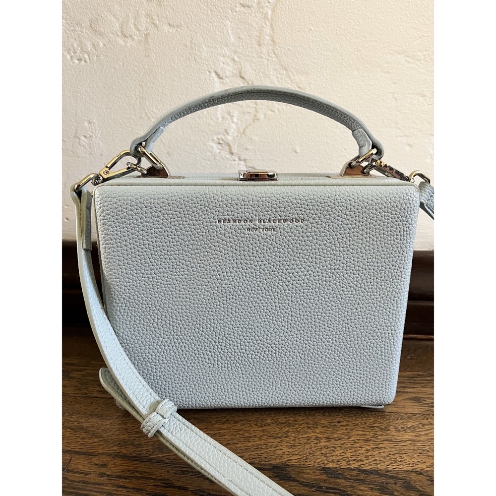 Brandon Blackwood Kendrick Trunk | Powder Blue Leather W/ Silver Hardware